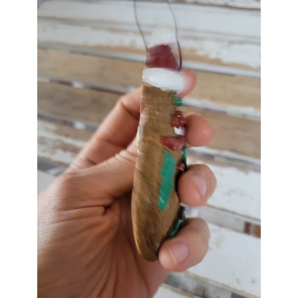 Snowman gingerbread cookie hat ornament Xmas holiday tree vintage - Picture 6 of 8